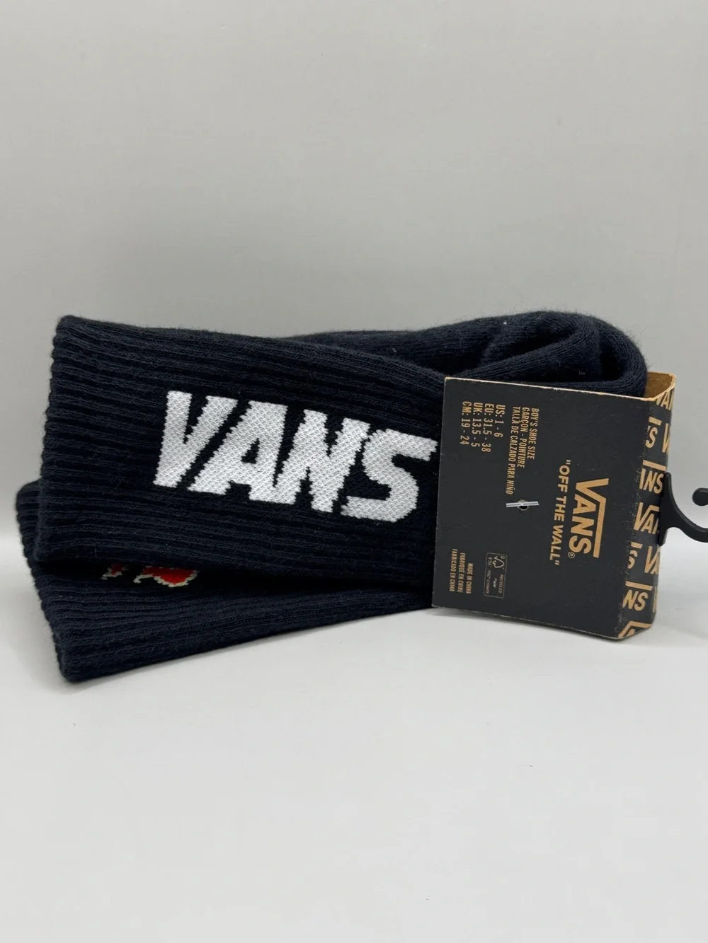 UP IN FLAMES Vans Crew Boy’s Sock